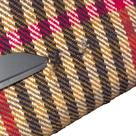 Vintage Perry Ellis Brown Plaid Carry On Weekender Travel Duffel Bag - Picture 17 of 17